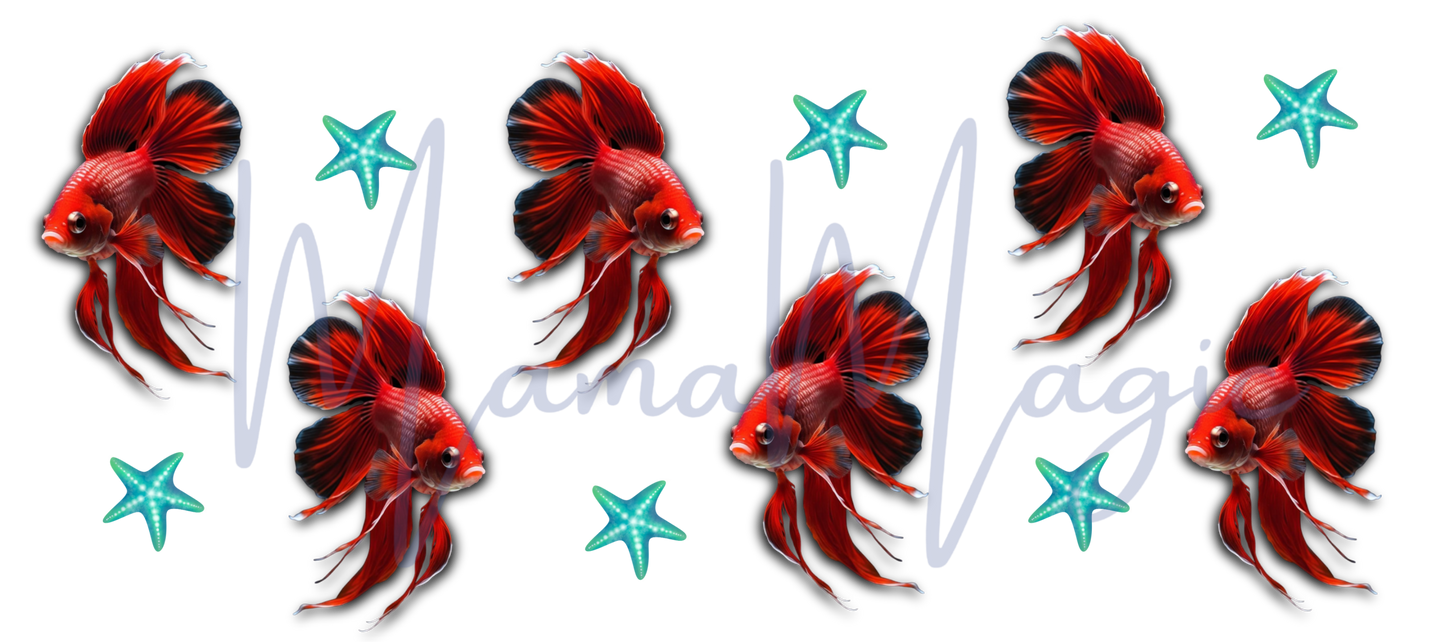 Beta Fish 16oz Libby Cup Wrap | Digital Download | PNG