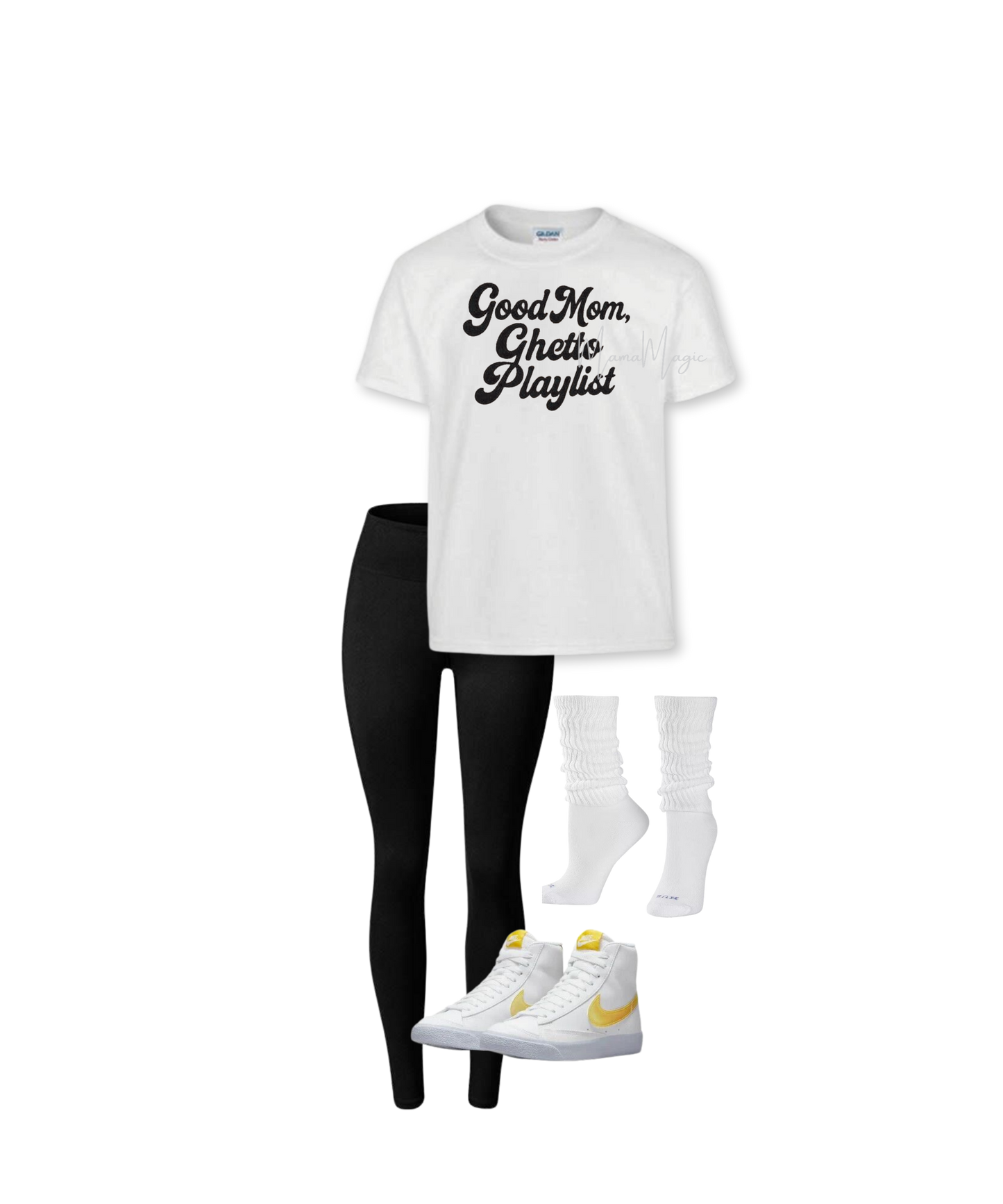 Good Mom Ghetto Playlist Shirt | Funny Mom Graphic Tee | Trendy Mama Shirt | Country Mom Tee