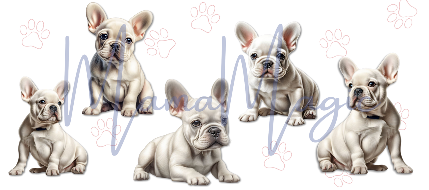 Frenchie 16oz Libby Snow Globe Wrap | Digital Cup Wrap | PNG