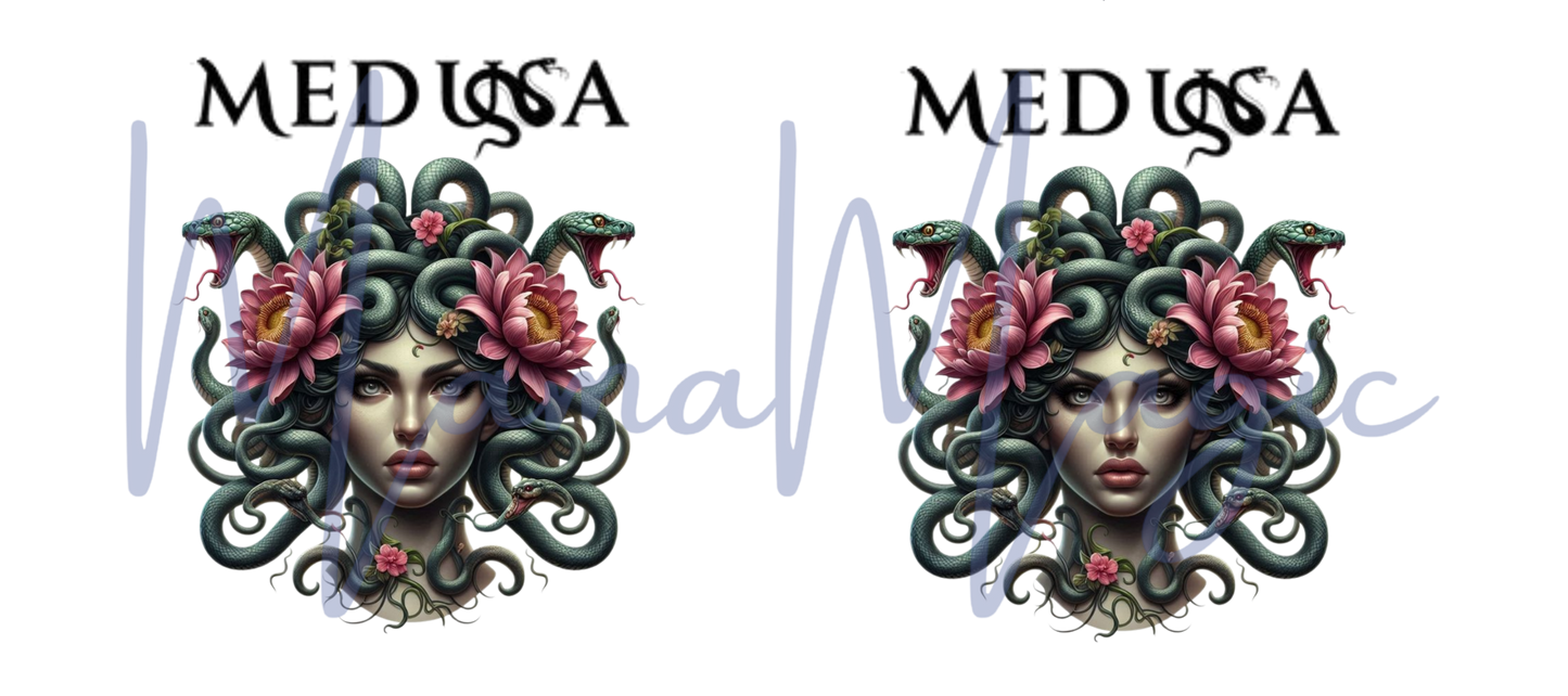 Medusa Goddess 16oz Libby Snow Globe Tumbler Digital Wrap PNG