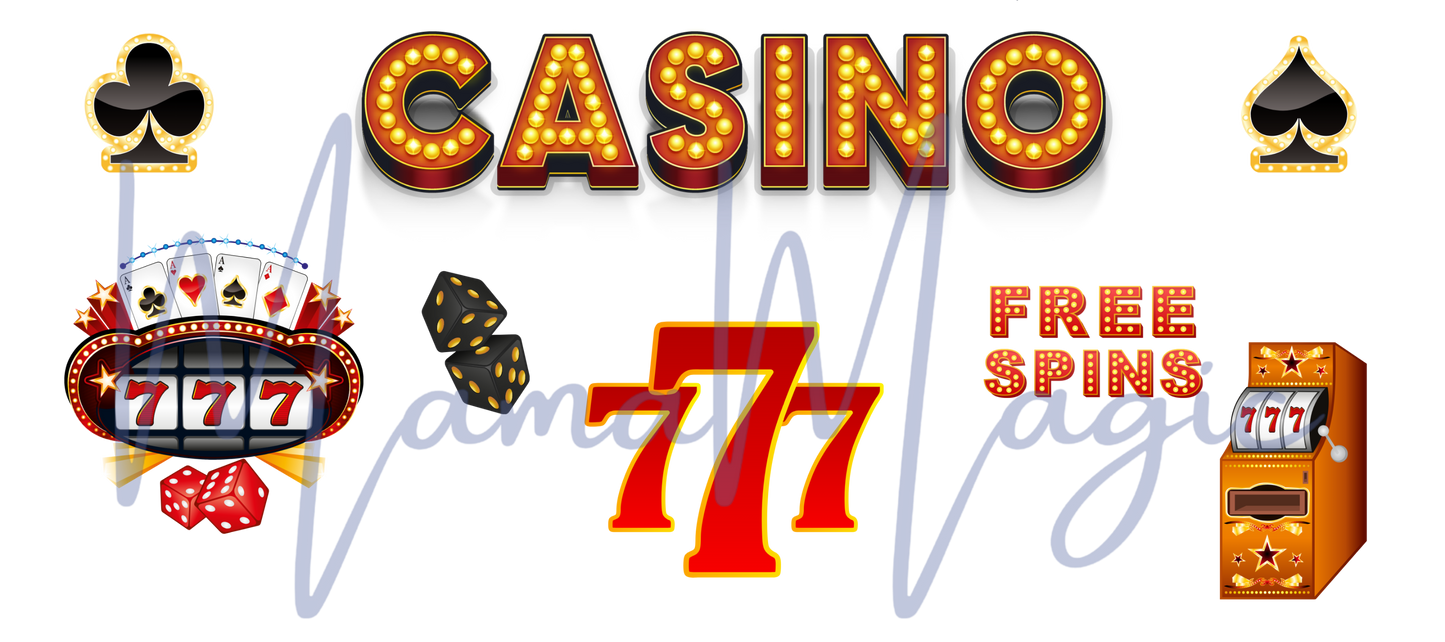 Casino | Original Digital Design | 16oz Libby Cup PNG | Digital Download