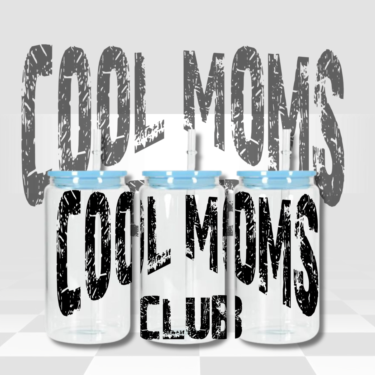 Cool Moms Club 16oz Libby Cup Wrap PNG | Trendy Mom Tumbler Design | Digital Download