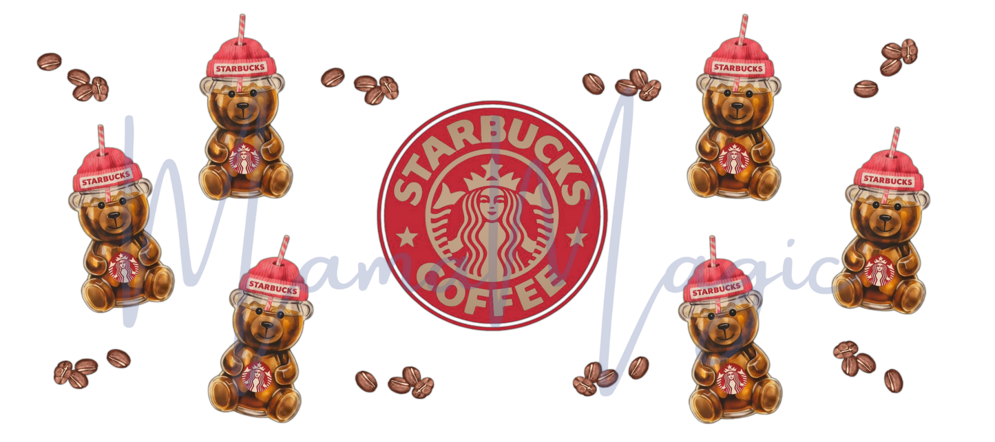 Coffee Bears 16oz Libby Cup Wrap | Digital Download | PNG