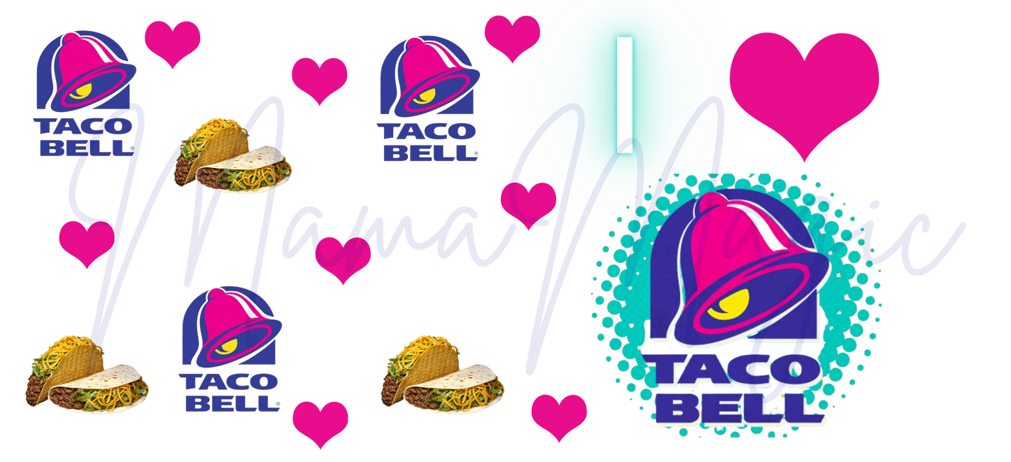 Taco Bell Inspired | Modern Graphic Cup Design | PNG Download