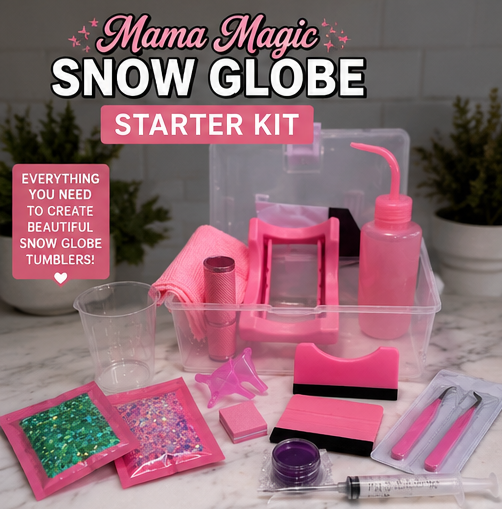 💖 Double 16oz Kit - DIY Snow Globe Tumbler Kit – Everything You Need to Create Your Own Snow Globe Cups