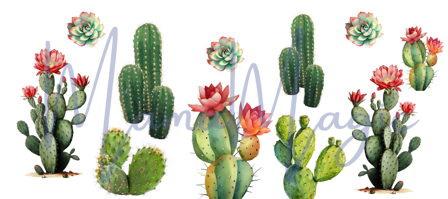 Cactus 16oz Libby Cup Wrap | Digital Download | PNG