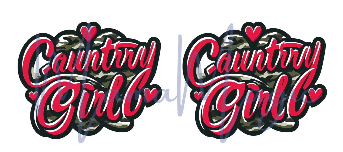 Country Girl 16oz Libby Snow Globe Wrap | Digital Cup Wrap | PNG