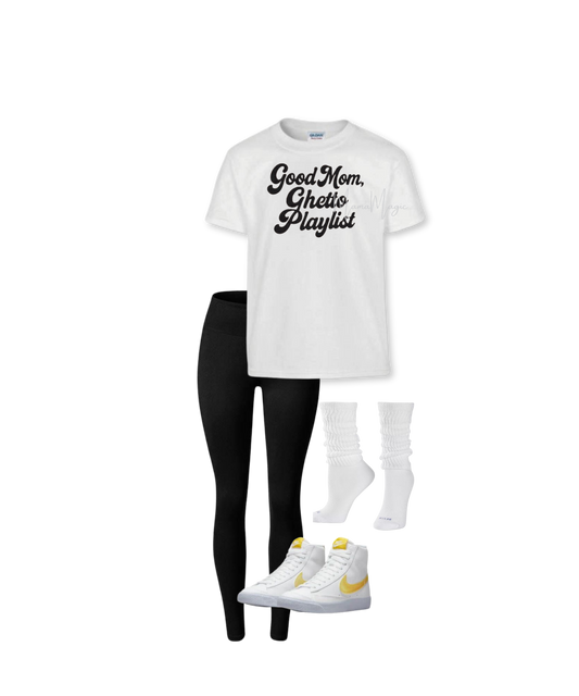 Good Mom Ghetto Playlist Shirt | Funny Mom Graphic Tee | Trendy Mama Shirt | Country Mom Tee