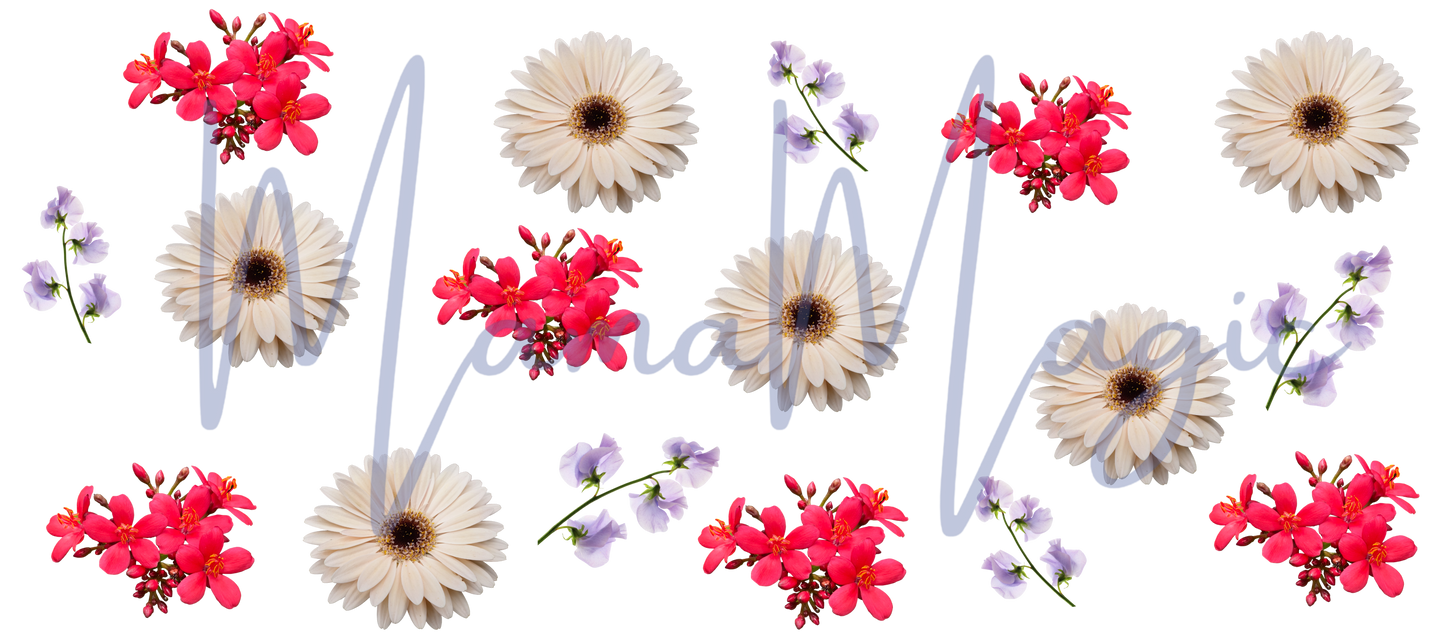 Flowers 16oz Libby Cup Wrap | Digital Download | PNG