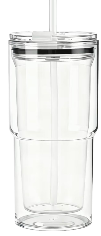 18oz Acrylic Snow Globe Coffee Tumbler