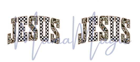 Camo Jesus Faith 16oz Libby Snow Globe Tumbler Digital Wrap