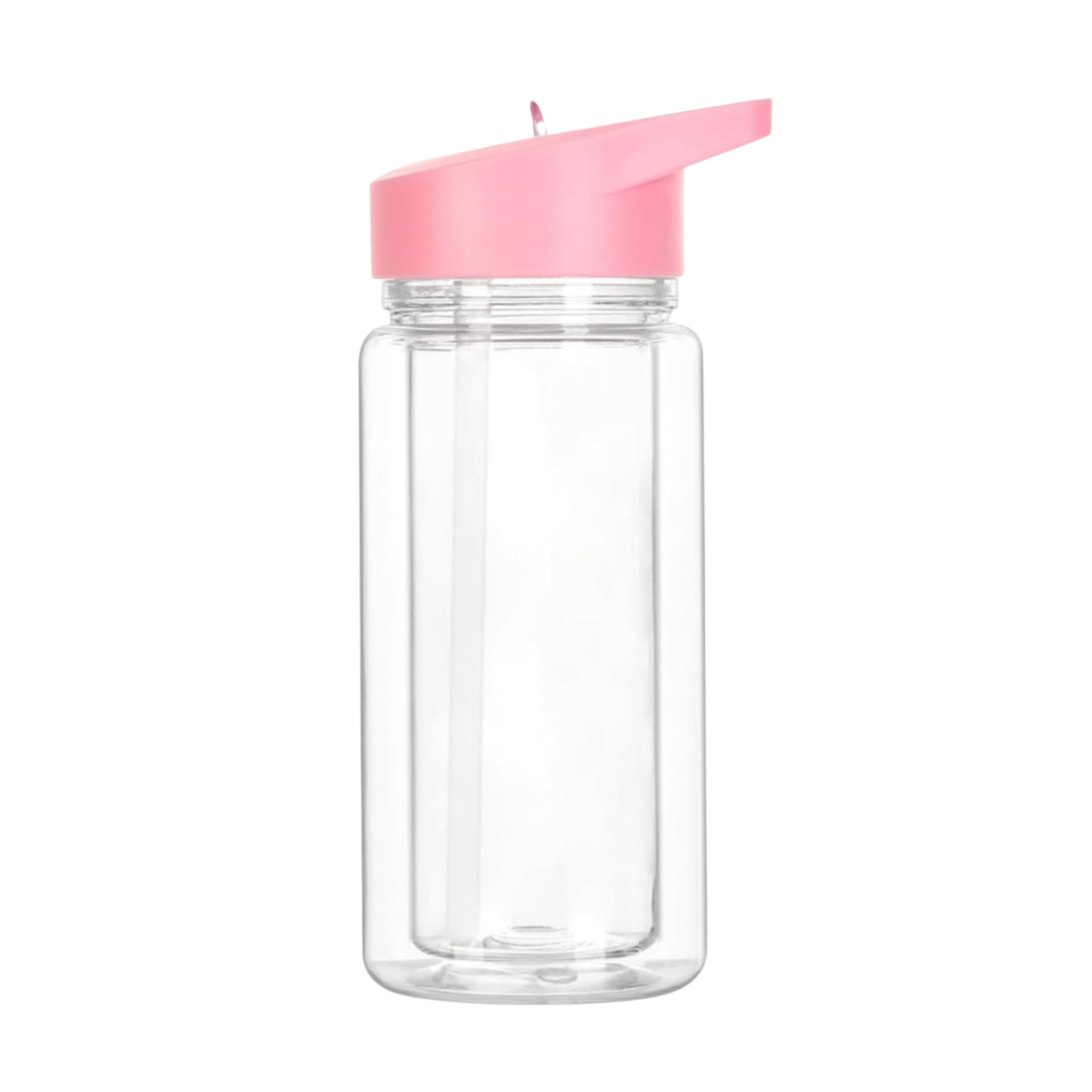 10oz Kids Acrylic Snow Globe Water Bottle with Colored Lid