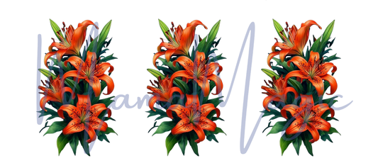 Orange Lillys 16oz Libby Cup Wrap | Digital Download | PNG