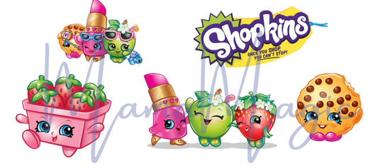 Shopkins Cartoon 16oz Libby Snow Globe Tumbler Digital Wrap