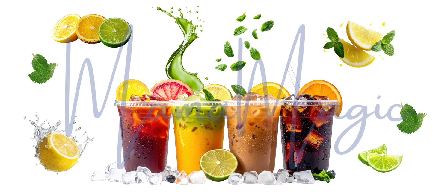Cocktails 16oz Libby Cup Wrap | Digital Download | PNG