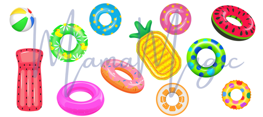 Pool Floats 16oz Libby Cup Wrap | Digital Download | PNG