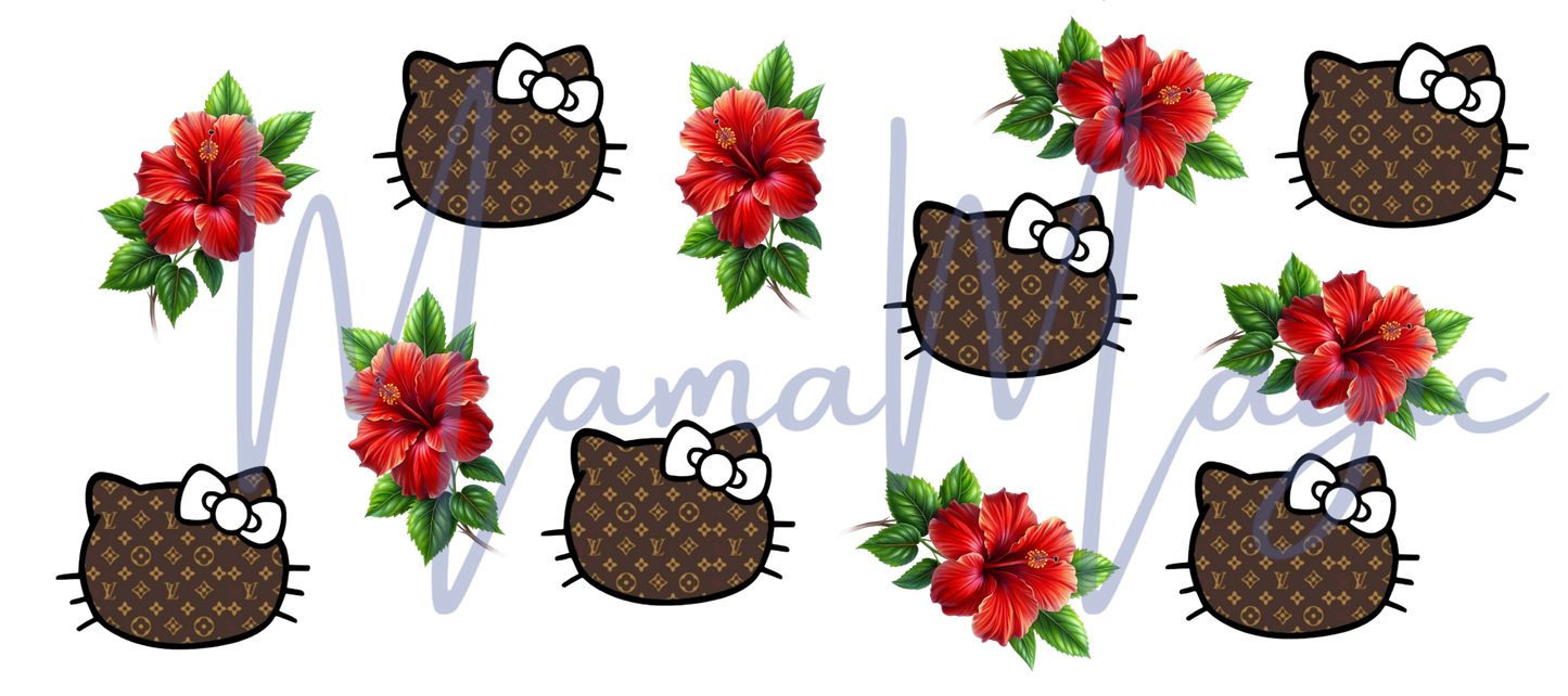 Leapord  Kitty 16oz Libby Cup Wrap | Digital Download | PNG