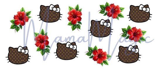 Leapord  Kitty 16oz Libby Cup Wrap | Digital Download | PNG