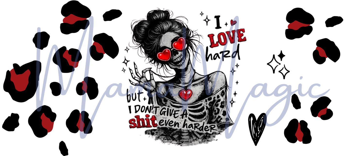 I love You Skull Girl | Original Digital Design | 16oz Libby Cup PNG | Digital Download