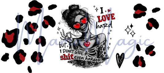 I love You Skull Girl | Original Digital Design | 16oz Libby Cup PNG | Digital Download