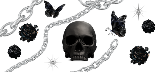 Dark Skull 16oz Libby Cup Wrap | Digital Download | PNG