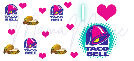 Taco Bell Inspired | Modern Graphic Cup Design | PNG Download