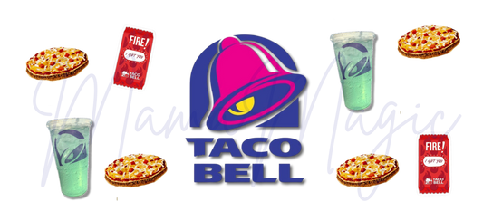 Taco Bell Inspired | Modern Graphic Cup Design | PNG Download