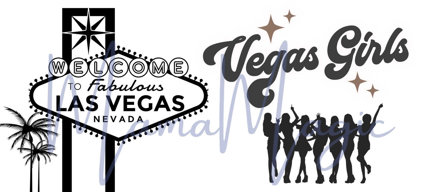 Las Vegas Girls | Casino Night Digital Design |16oz Libby Cup PNG