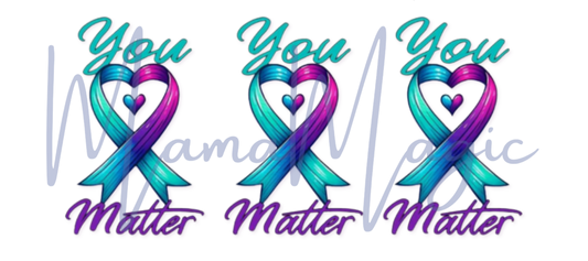 Mental Health Ribbon  | Original Digital Design | 16oz Libby Cup PNG | Digital Download